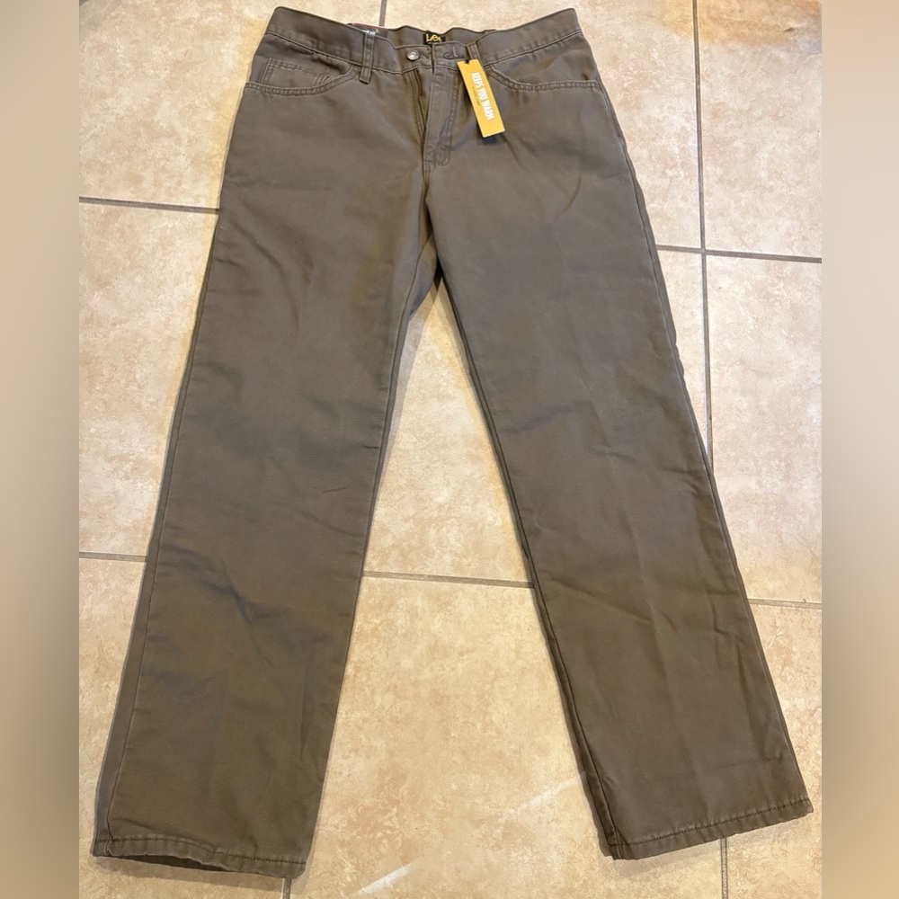 NWT Lee Relaxed Fit Straight Leg Pants with Flannel Lining. Size: 34x32